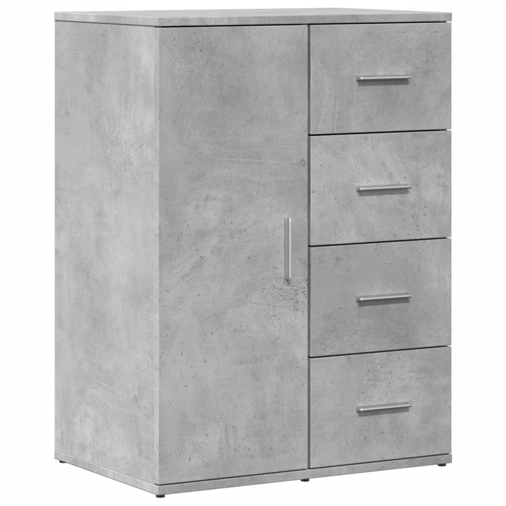 skab 59x39x80 cm konstrueret træ betongrå