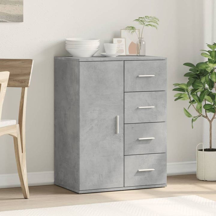 skab 59x39x80 cm konstrueret træ betongrå