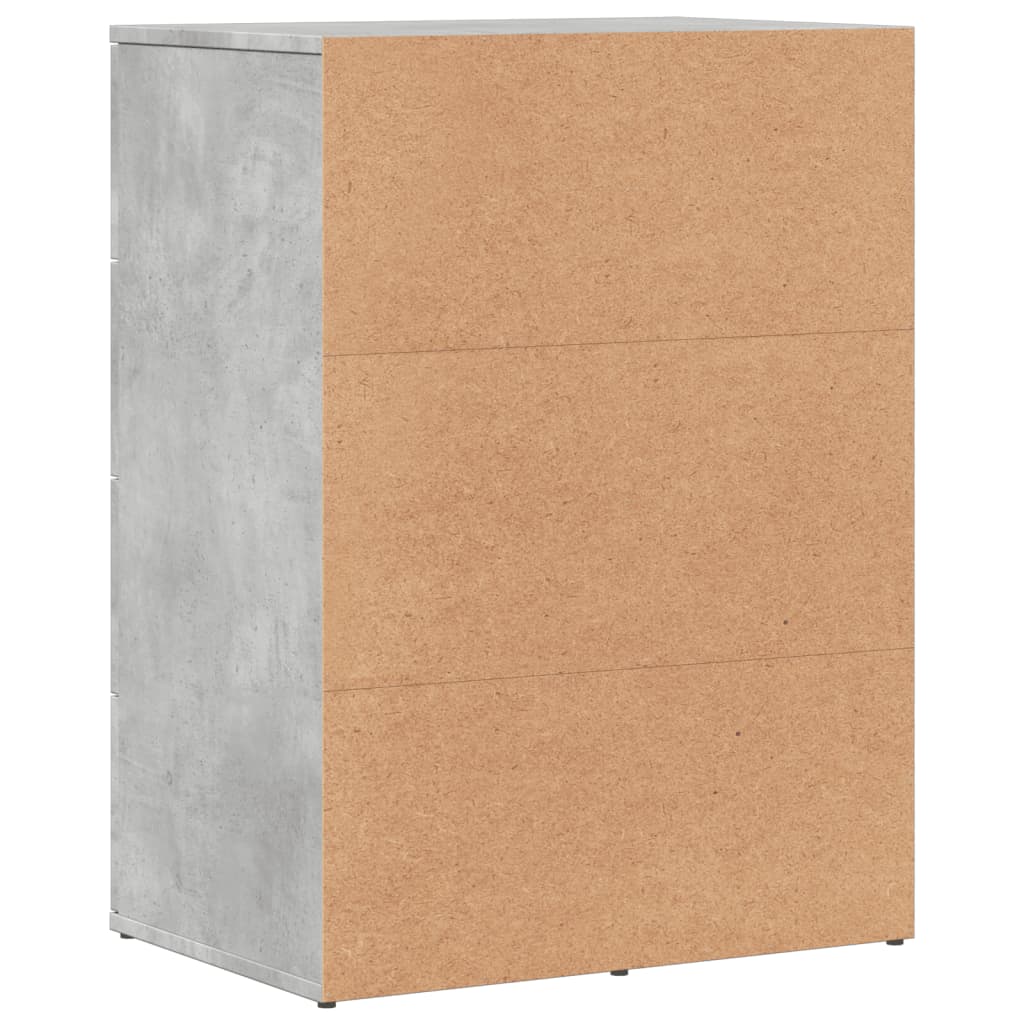 skab 59x39x80 cm konstrueret træ betongrå