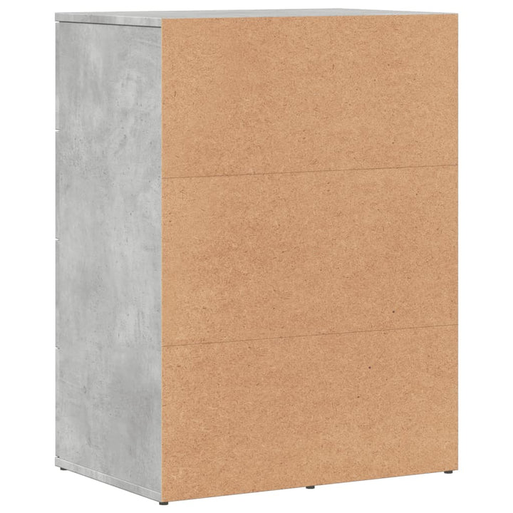 skab 59x39x80 cm konstrueret træ betongrå