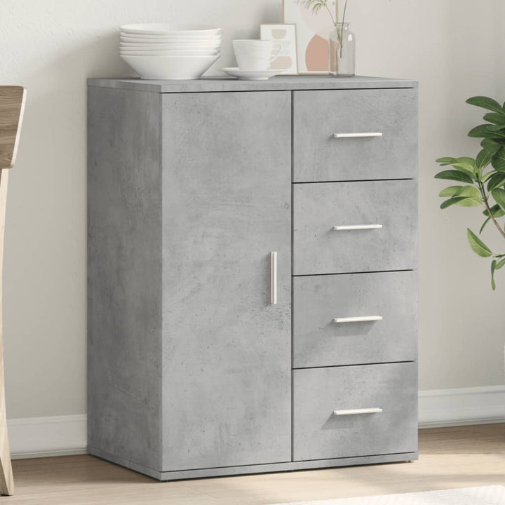 skab 59x39x80 cm konstrueret træ betongrå