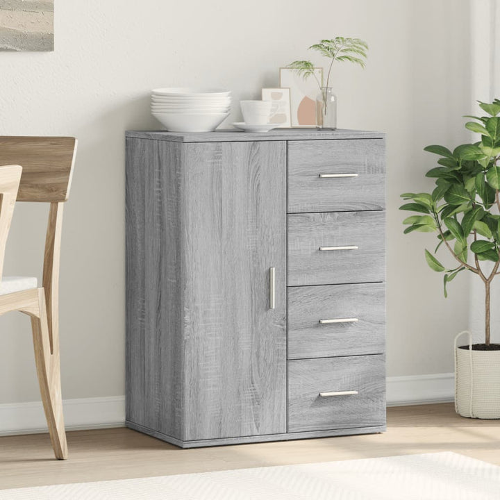 skab 59x39x80 cm konstrueret træ grå sonoma-eg