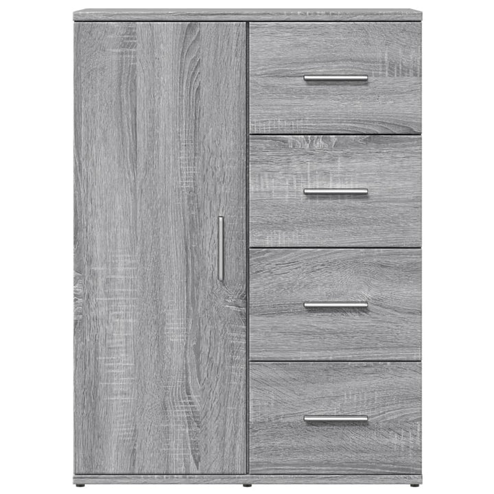 skab 59x39x80 cm konstrueret træ grå sonoma-eg