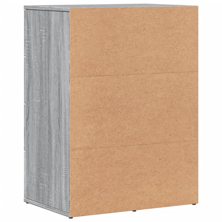 skab 59x39x80 cm konstrueret træ grå sonoma-eg