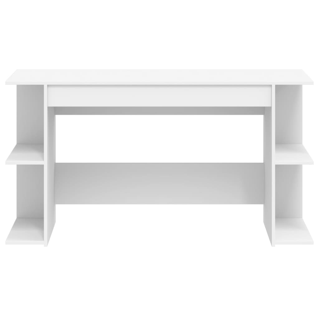 skrivebord 140x50x75 cm konstrueret træ hvid