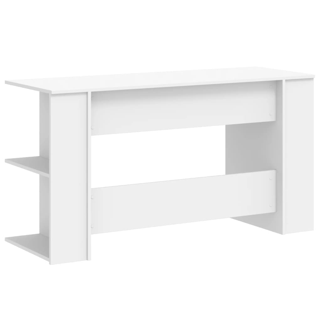 skrivebord 140x50x75 cm konstrueret træ hvid