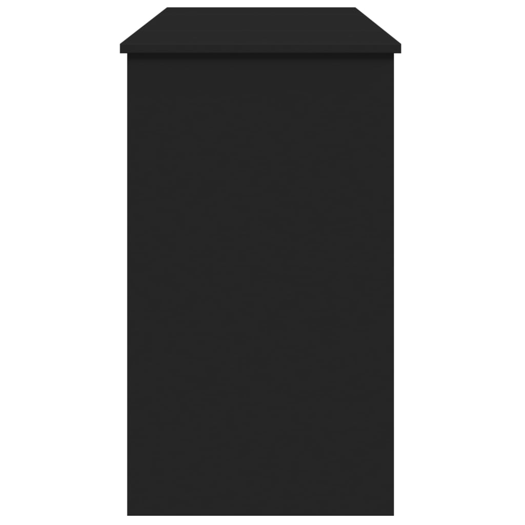 makeupbord med spejl 100x45x76 cm sort