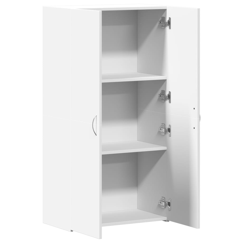 arkivskab 60x32x115 cm konstrueret træ hvid