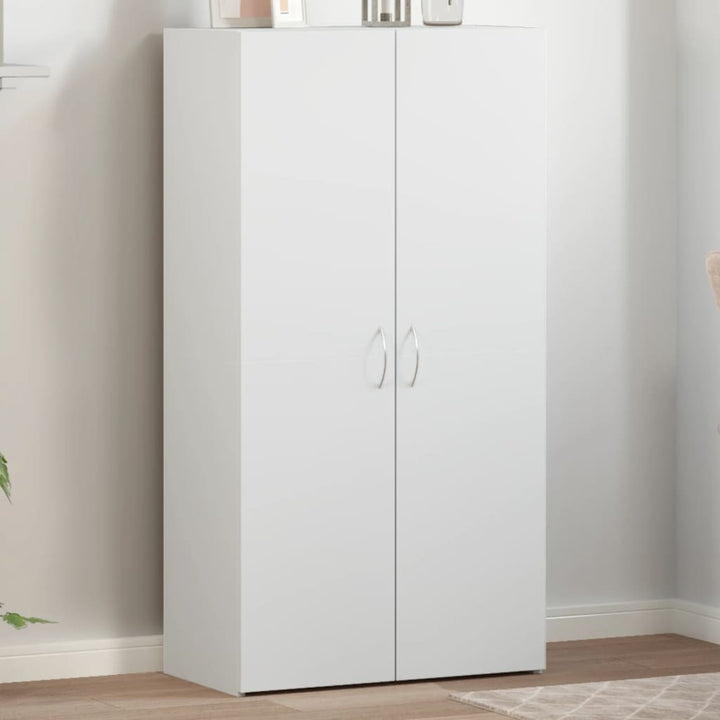 arkivskab 60x32x115 cm konstrueret træ hvid