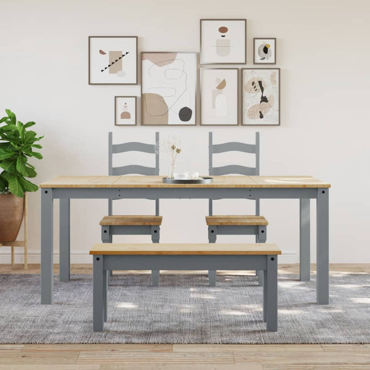 spisebord Panama 180x90x75 cm massivt fyrretræ grå
