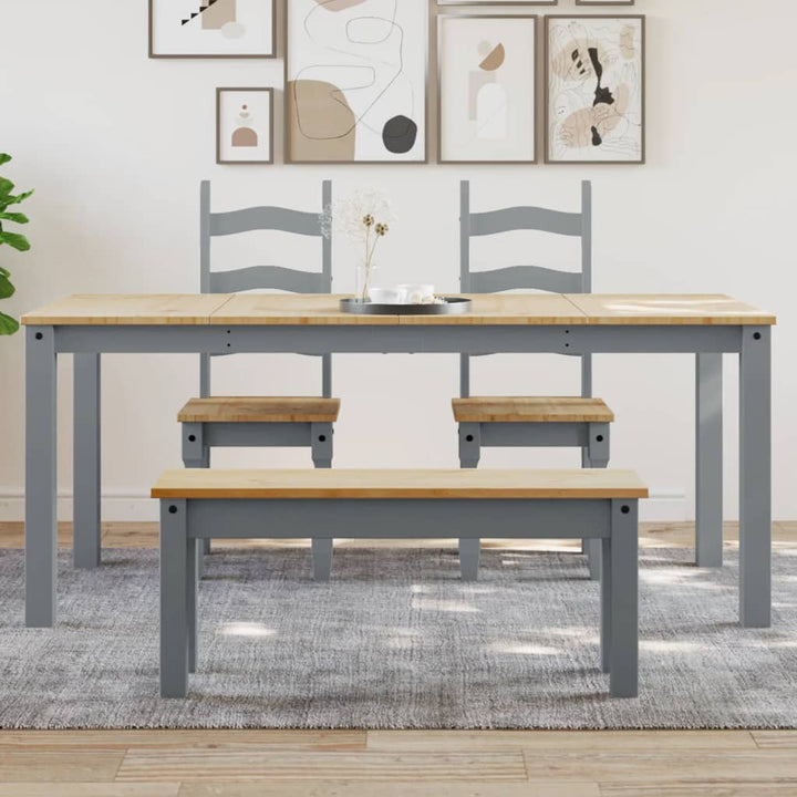 spisebord Panama 180x90x75 cm massivt fyrretræ grå