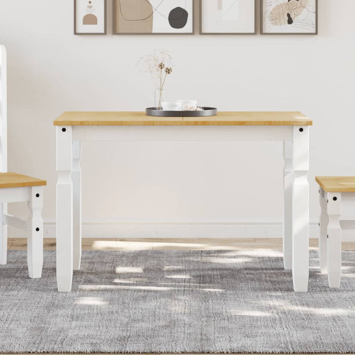 spisebord Corona 112x60x75 cm massivt fyrretræ hvid