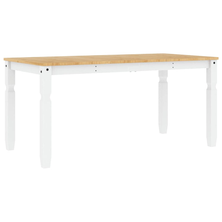 spisebord Corona 160x80x75 cm massivt fyrretræ hvid