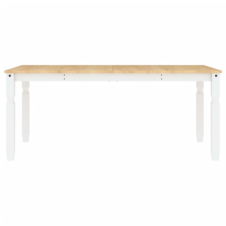 spisebord Corona 180x90x75 cm massivt fyrretræ hvid