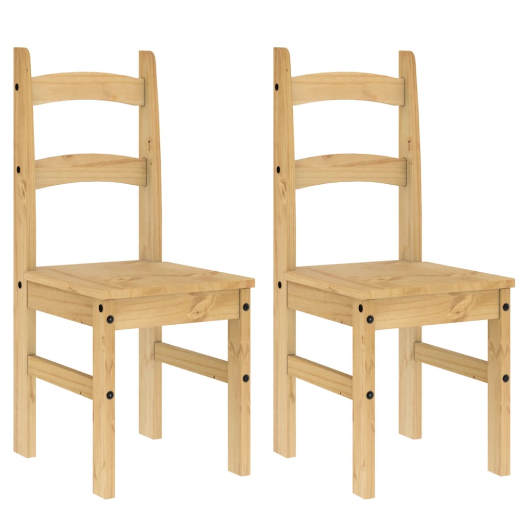 spisebordsstole 2 stk. 40x46x99 cm massivt fyrretræ