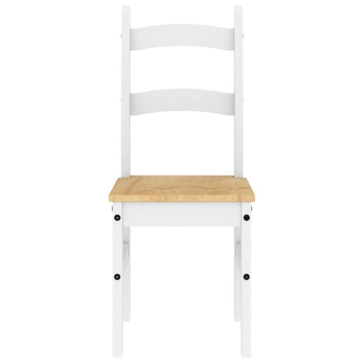 spisebordsstole 2 stk. 40x46x99 cm massivt fyrretræ hvid