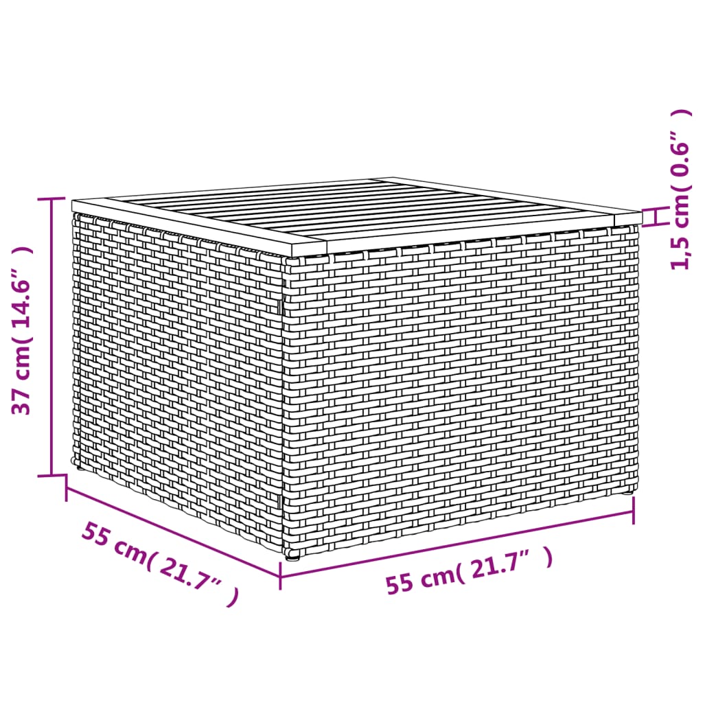 sofasæt til haven 4 dele med hynder polyrattan sort