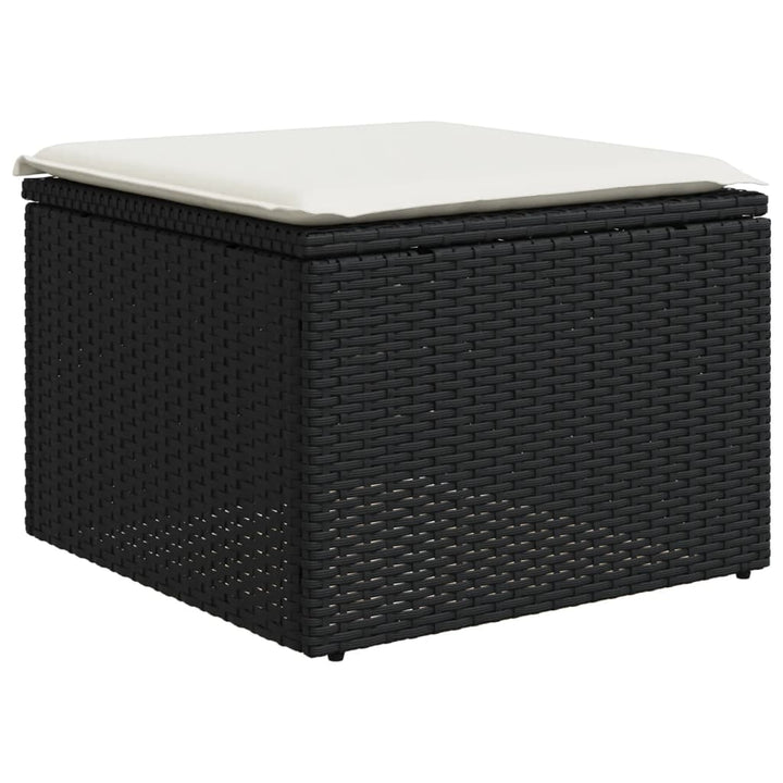 sofasæt til haven 8 dele med hynder polyrattan sort