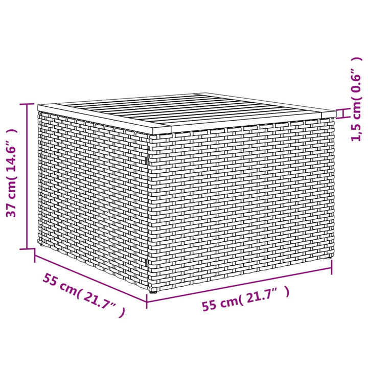 sofasæt til haven 7 dele med hynder polyrattan sort