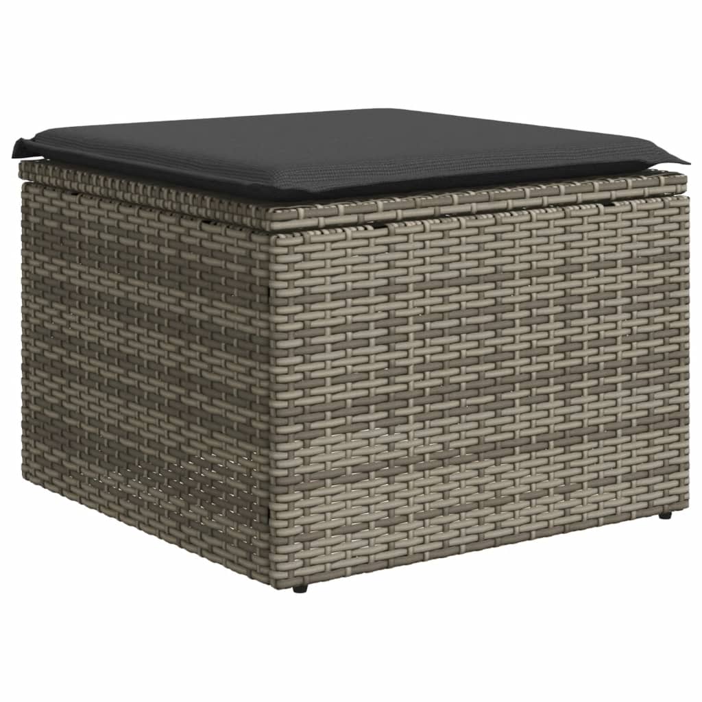 sofasæt til haven 8 dele med hynder polyrattan grå