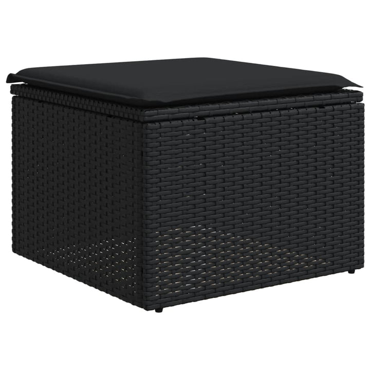 sofasæt til haven 8 dele med hynder polyrattan sort