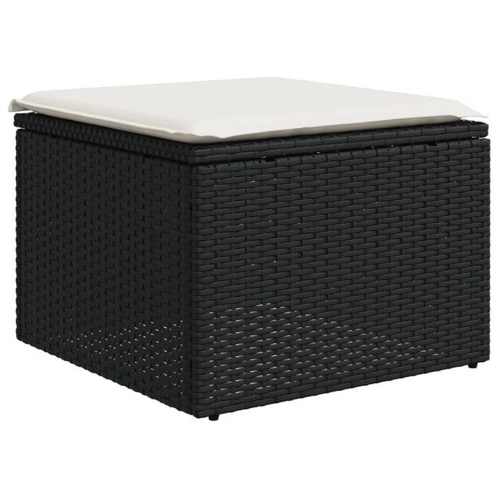 sofasæt til haven 9 dele med hynder polyrattan sort
