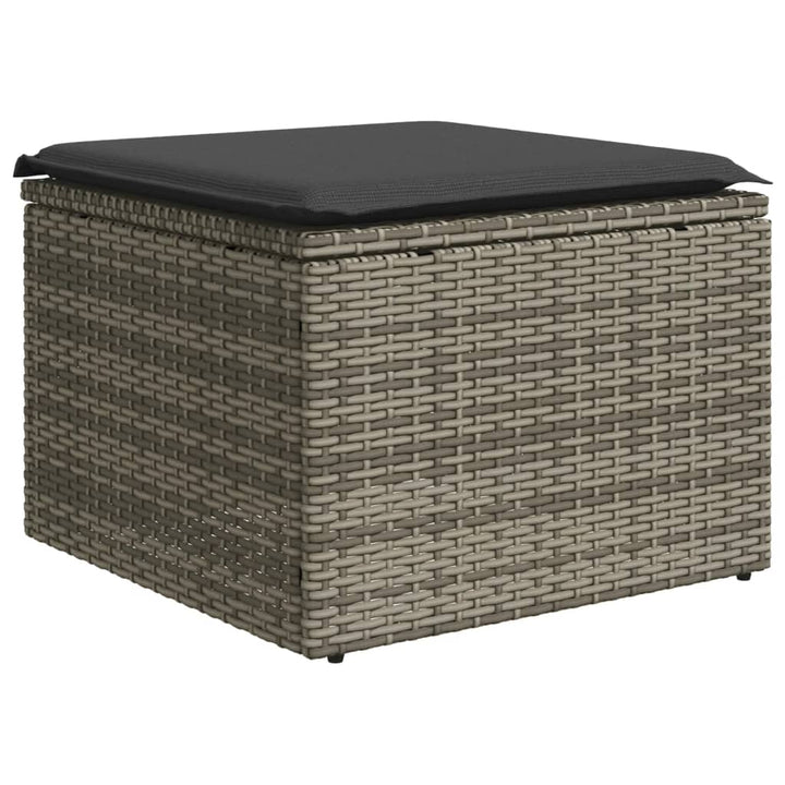 sofasæt til haven 9 dele med hynder polyrattan grå