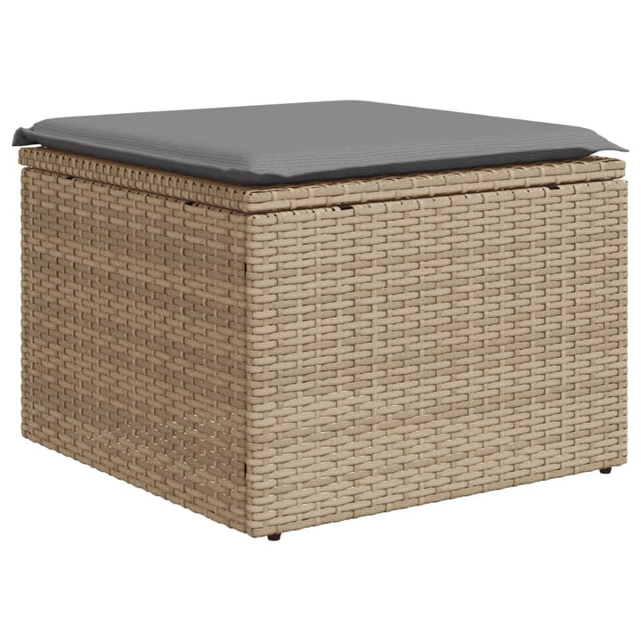 sofasæt til haven 11 dele med hynder polyrattan beige