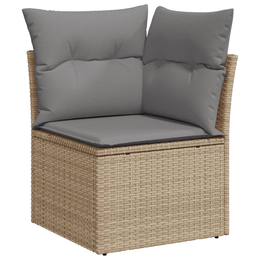 sofasæt til haven 13 dele med hynder polyrattan beige