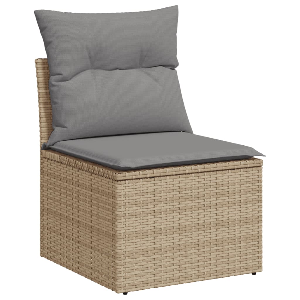 sofasæt til haven 13 dele med hynder polyrattan beige