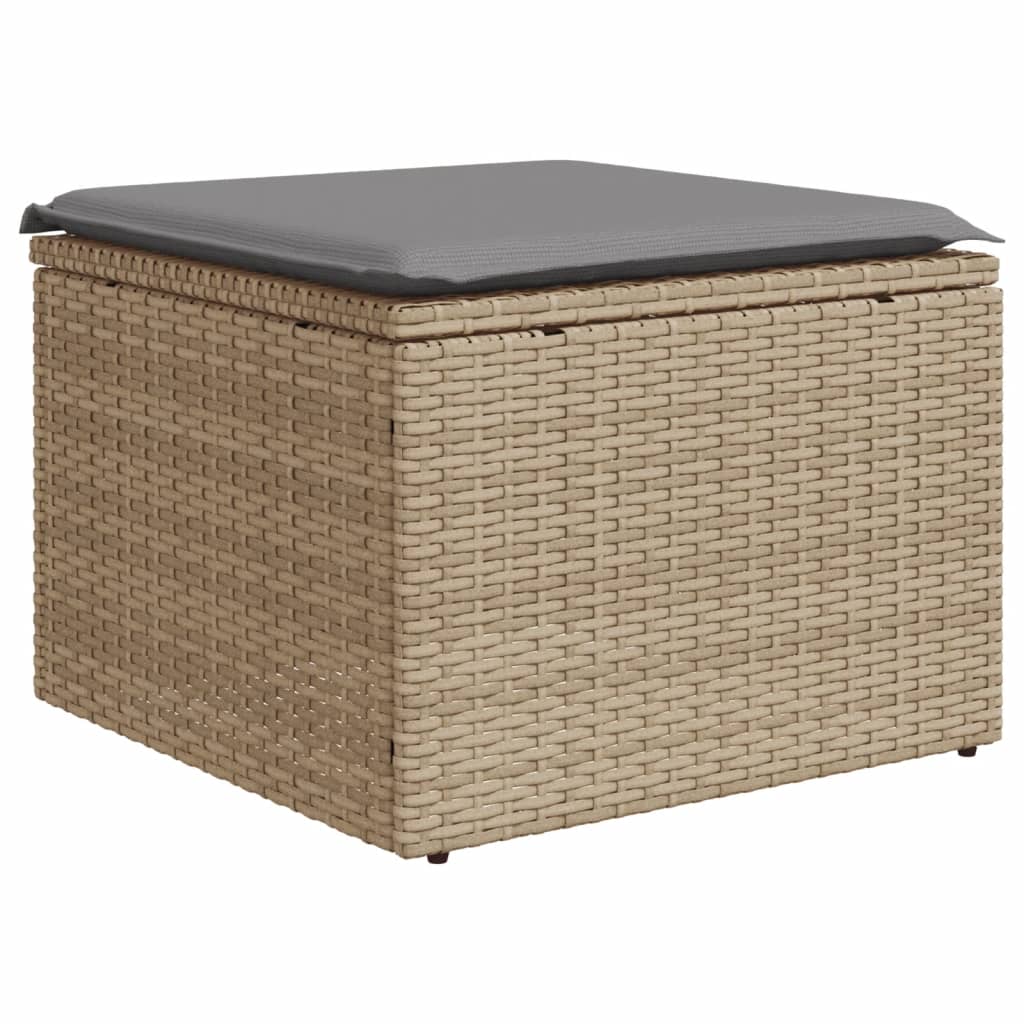 sofasæt til haven 13 dele med hynder polyrattan beige