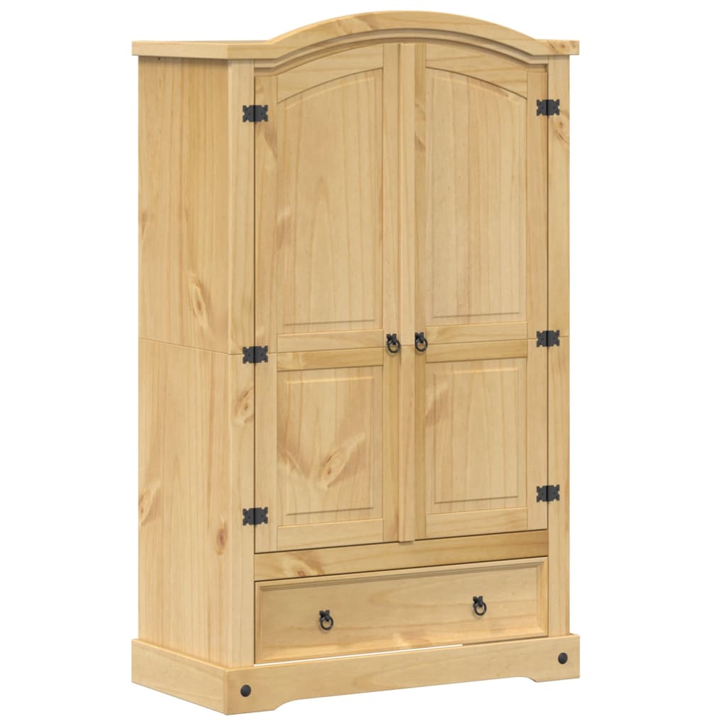 garderobe "Corona" 101x52x170 cm massivt træ fyrretræ