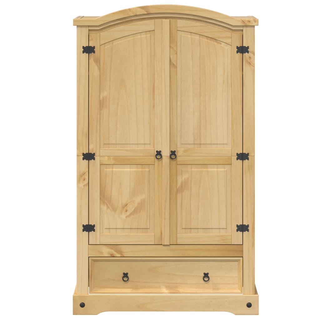 garderobe "Corona" 101x52x170 cm massivt træ fyrretræ