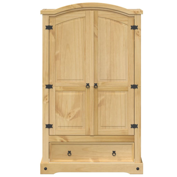 garderobe "Corona" 101x52x170 cm massivt træ fyrretræ