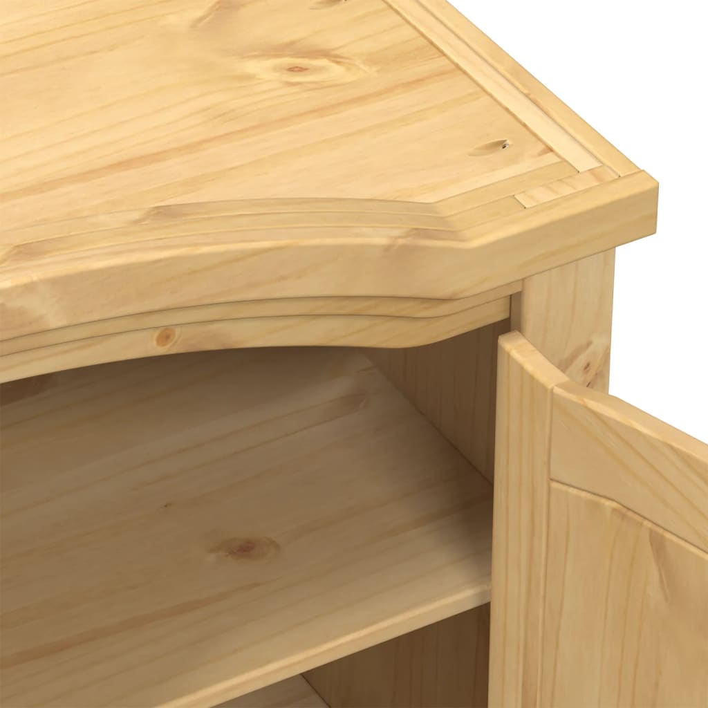 garderobe "Corona" 101x52x170 cm massivt træ fyrretræ