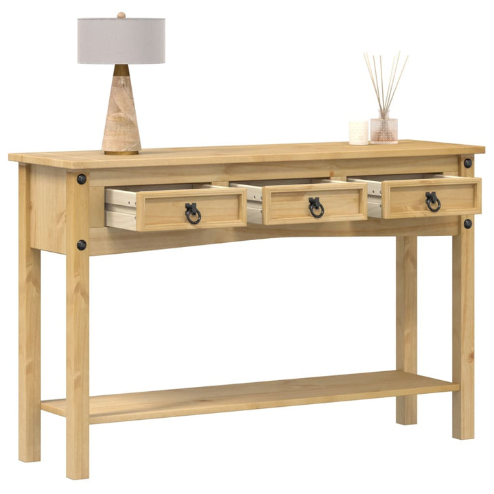 konsolbord "Corona" 114x34,5x73 cm massivt træ fyrretræ