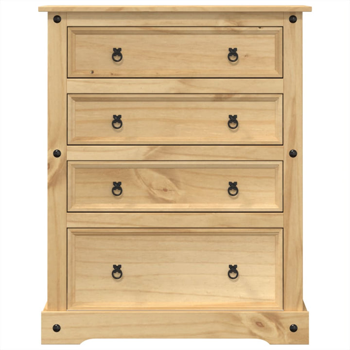 kommode Corona 92x48x120 cm massivt fyrretræ