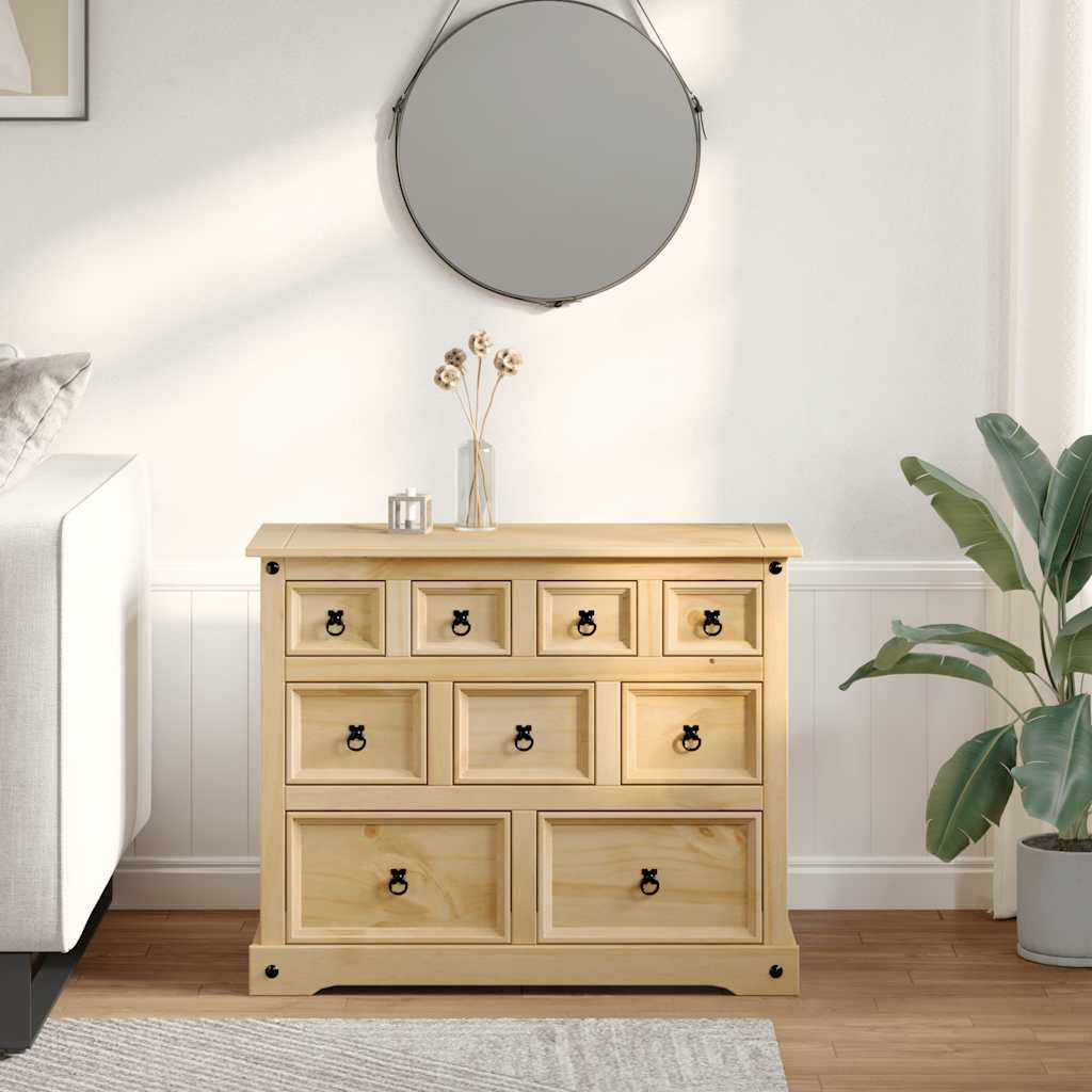 kommode Corona 101x45x82 cm massivt fyrretræ