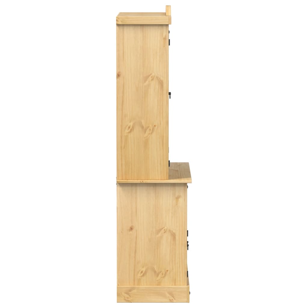glasskab Corona 100x48,5x179 cm massivt fyrretræ