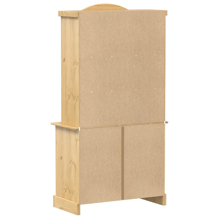 glasskab Corona 100x48,5x179 cm massivt fyrretræ