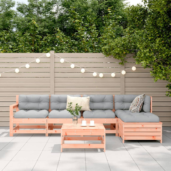 sofasæt til haven 6 dele massivt douglasgran