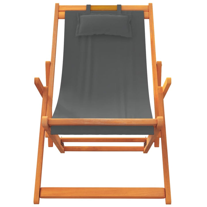 foldbare strandstole 2 stk. stof grå