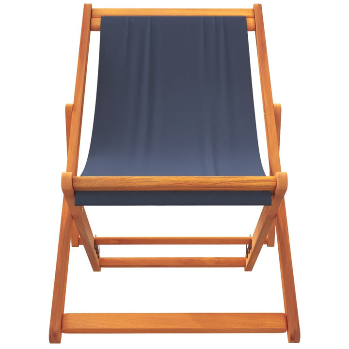 foldbare strandstole 2 stk. stof blå
