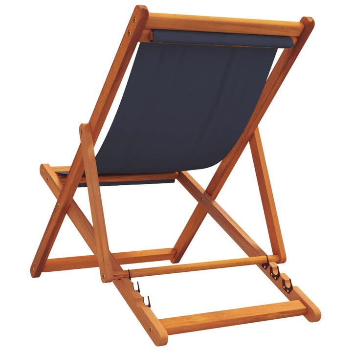 foldbare strandstole 2 stk. stof blå