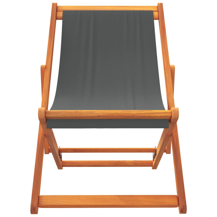 foldbare strandstole 2 stk. stof grå