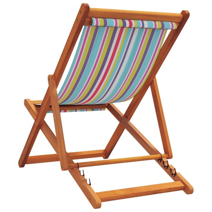 foldbare strandstole 2 stk. stof flerfarvet