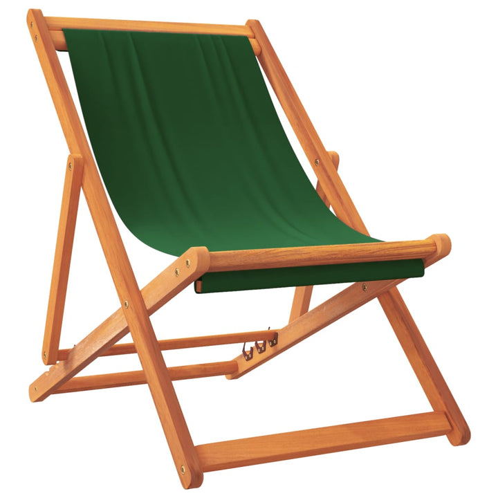 foldbare strandstole 2 stk. stof grøn