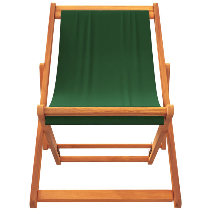 foldbare strandstole 2 stk. stof grøn