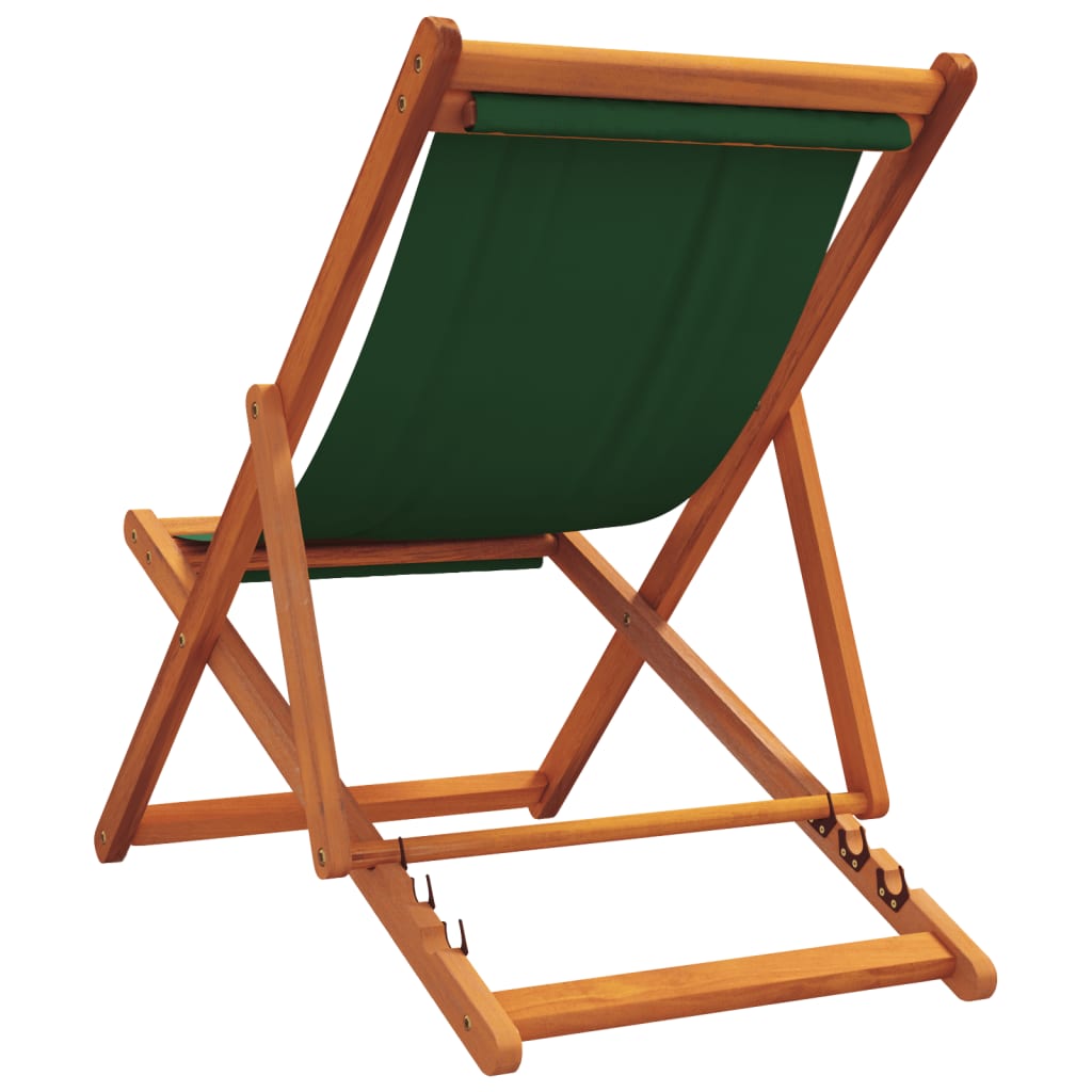 foldbare strandstole 2 stk. stof grøn