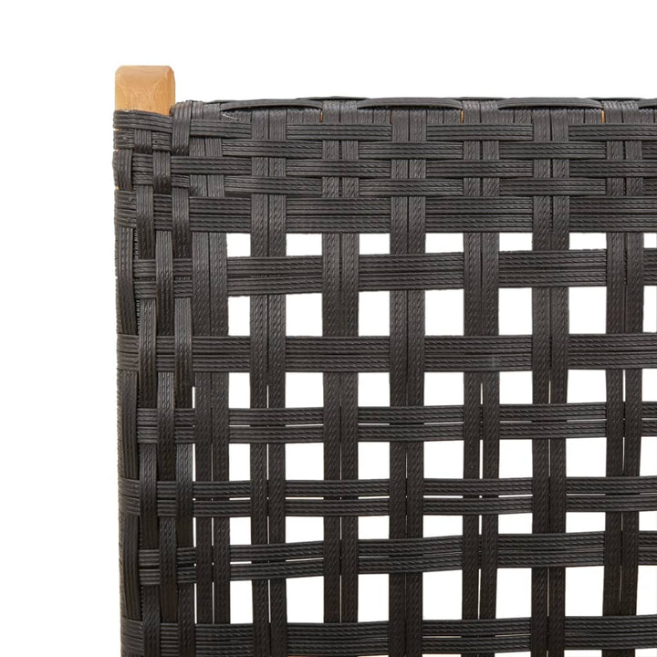havestole 8 stk. med lænefunktion polyrattan sort